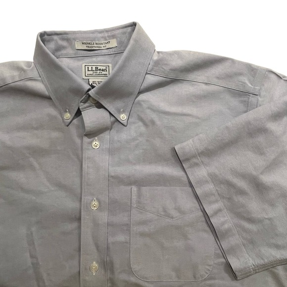 L.L. Bean Other - Vintage L.L. Bean Wrinkle Free Button Down Shirt Men's 16.5 Blue Traditional Fit